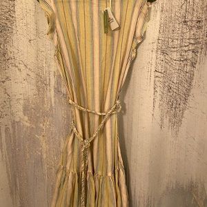 Marine Layer sustainable yellow striped dress new with tags.